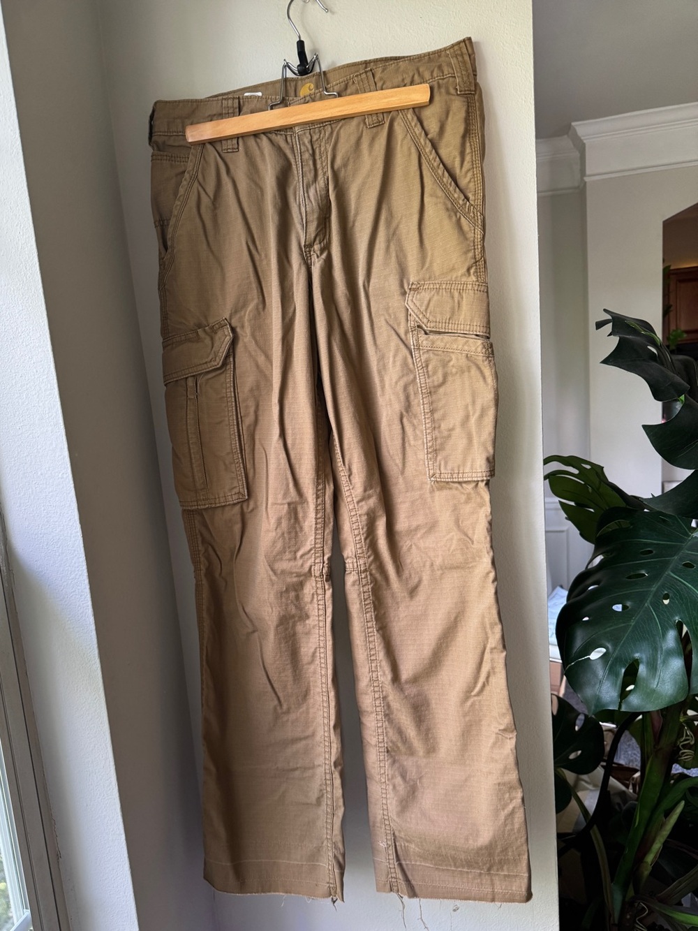 Carhartt Men's Tan Cargo Pants - Utility Workwear